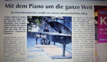 With my piano across the world